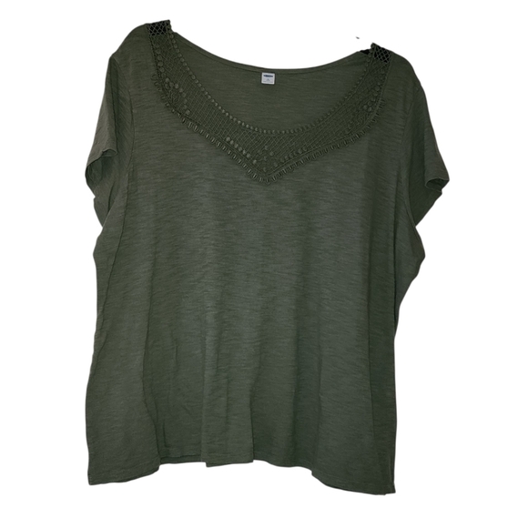 Old Navy Tops - Old Navy Olive Green Short Sleeve Blouse Size 3X